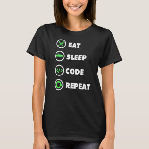 Software Developer Computer Coder aß Sleep Code R T-Shirt