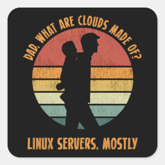 Software Developer Computer Programmer Vater Quadratischer Aufkleber