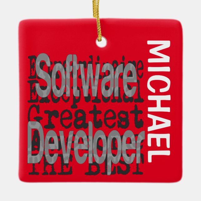 Software Developer Extraordinaire CUSTOM Keramikornament (Vorderseite)