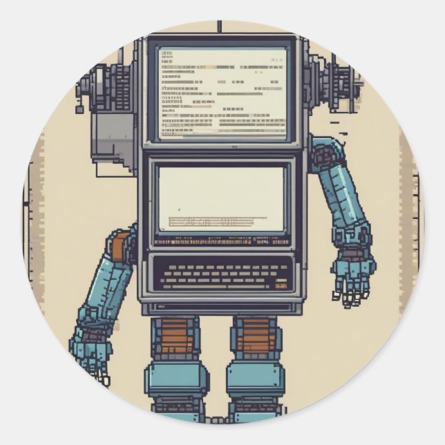 Software Developer Programmer Coding Tech Geek Com Runder Aufkleber (Vorderseite)