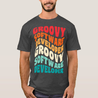 Software Developer Vintag Retro 60er 70er 80er Vib T-Shirt