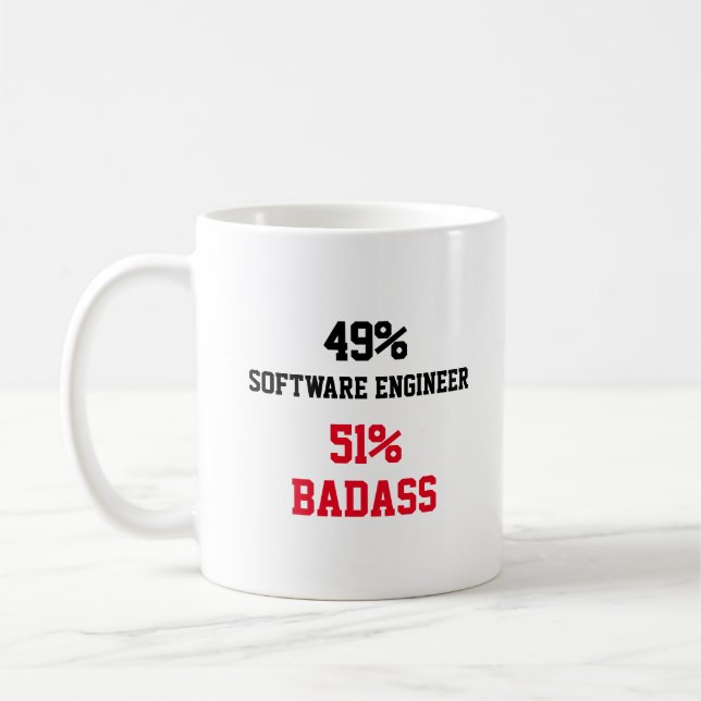 Software Engineer Badass Kaffeetasse (Links)