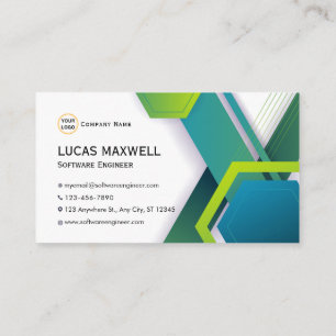 Software Engineer Business Cards grün Visitenkarte