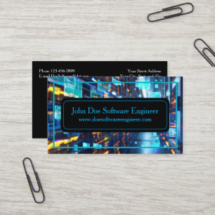Software Engineer Cyber Security Business Card Visitenkarte