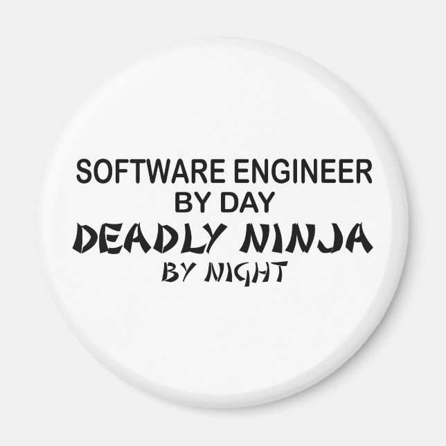 Software Engineer Deadly Ninja Magnet (Vorne)