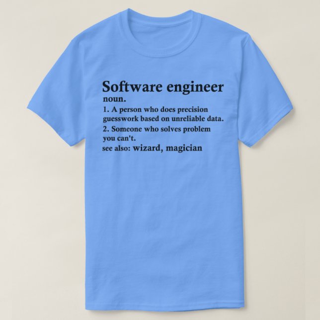 Software Engineer Definition Computer-Programmiere T-Shirt (Design vorne)