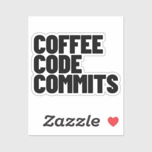 Software Engineer Leben - Kaffee Code Commits Entw Aufkleber
