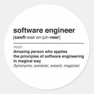 Software Engineer Runder Aufkleber