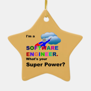 Software Engineer Superhero Keramikornament