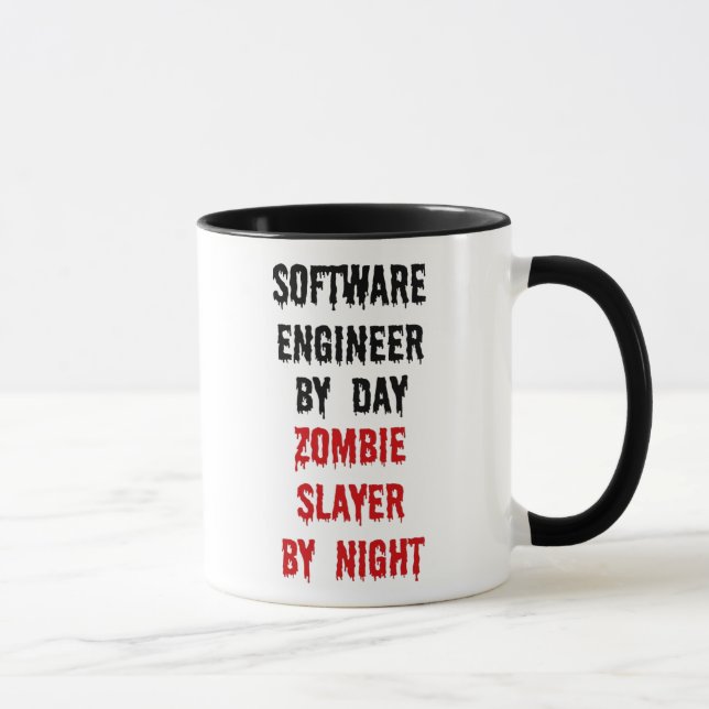 Software Engineer Zombie Slayer Tasse (Rechts)