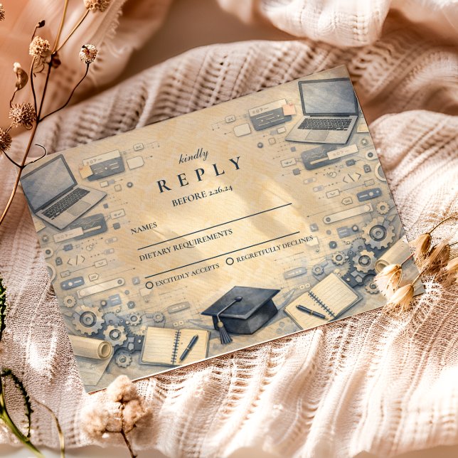 Software Engineering Graduation RSVP Karte (Von Creator hochgeladen)
