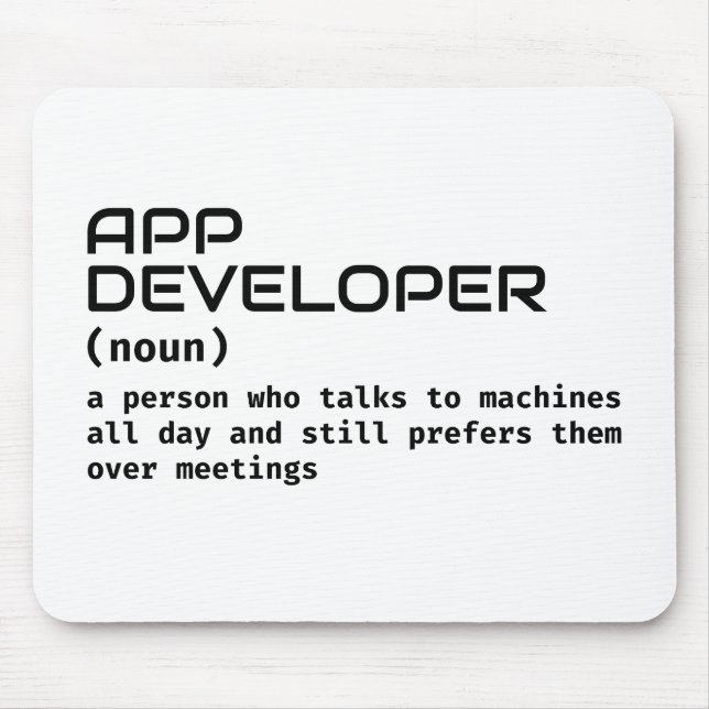Software-Entwickler - Funny Definition Mousepad (Vorne)