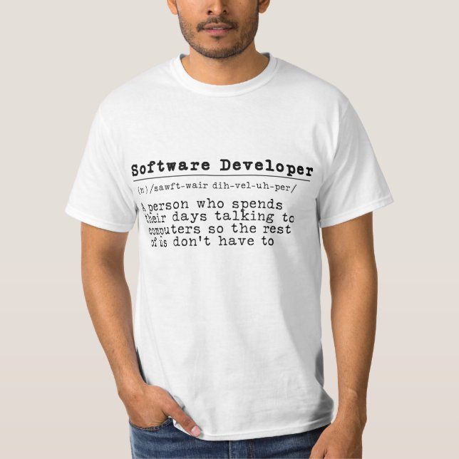 Software-Entwickler - "I Speak Fluent Binary" T-Shirt (Vorderseite)