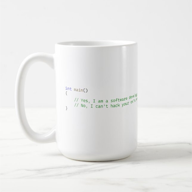 Software-Entwickler Kaffeetasse (Links)