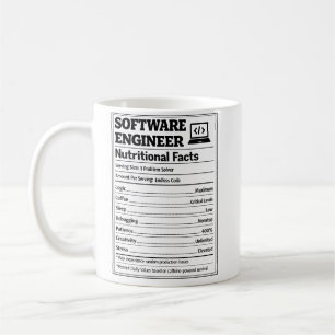 Software-Entwickler Nährwertangaben Lustige Progra Kaffeetasse