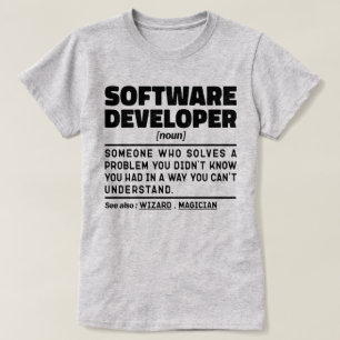 Software-Entwickler Noun Definition Coding Experte T-Shirt