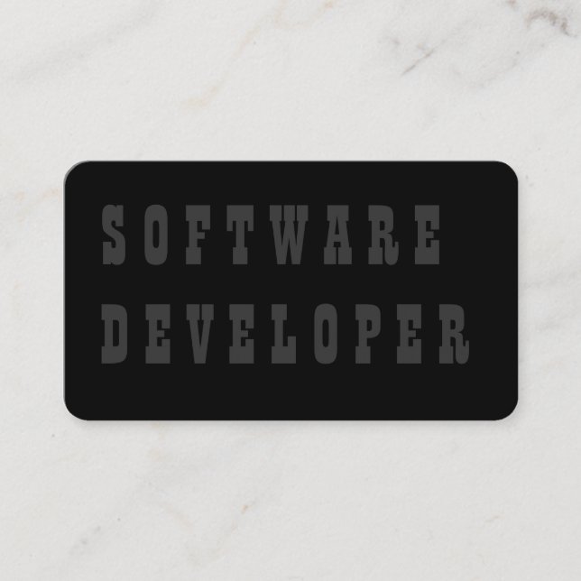Software-Entwickler Visitenkarte (Vorderseite)