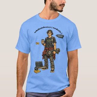 Software-Ingenieur Coder, der Skateboard fährt URM T-Shirt