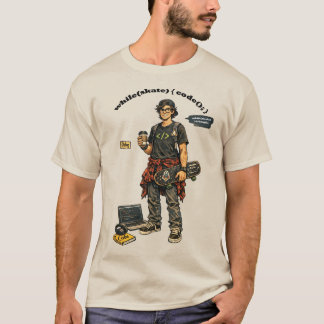 Software-Ingenieur-Coder, der Skateboard fährt URM T-Shirt