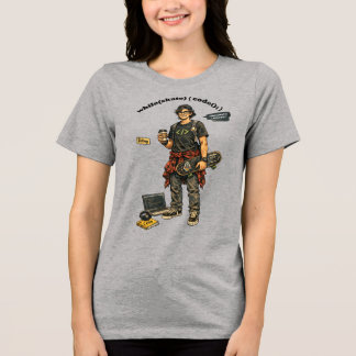 Software-Ingenieur Coder, der Skateboard fährt URM Tri-Blend Shirt