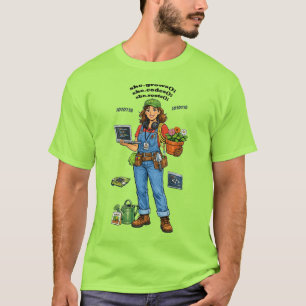 Software-Ingenieurin, deren Hobby Gartenarbeit ist T-Shirt