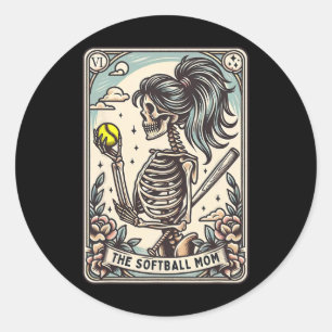 Software Mama Tarot Card Skeleton Software Mama Mü Runder Aufkleber