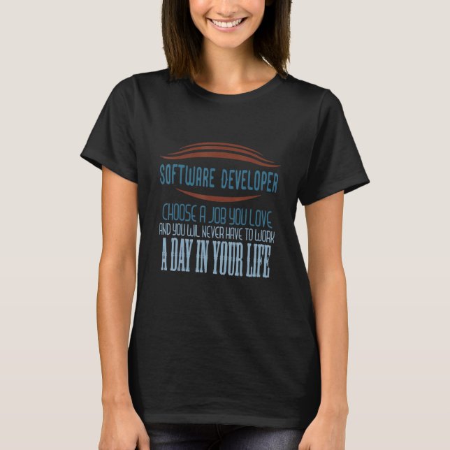 Softwareentwickler Beruf Fürs Leben T-Shirt (Vorderseite)