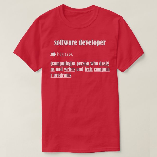 SOFTWAREENTWICKLER-DEFINITION GIFTCODERCOMPTURBEST T-Shirt (Design vorne)