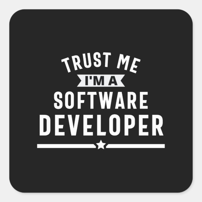 Softwareentwickler Quadratischer Aufkleber (Vorderseite)