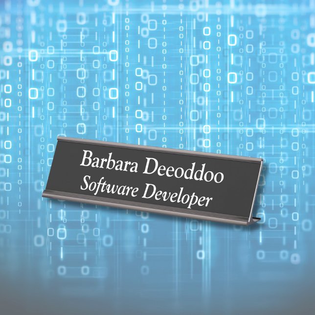 Softwareentwickler Schwarz Schreibtischnamensplakette (Von Creator hochgeladen)