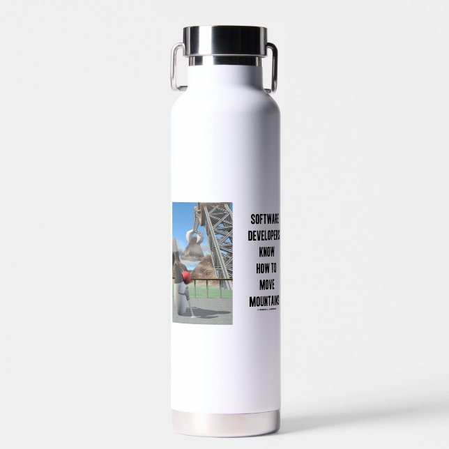 Softwareentwickler wissen, wie man Berge bewegt Trinkflasche (Vorne)