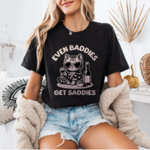 Sogar Bösewichte kriegen Traurigkeiten Katzen Meme T-Shirt