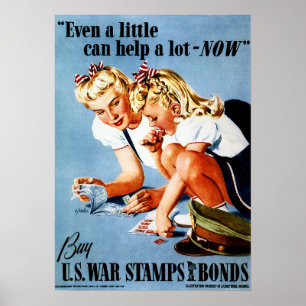 Sogar ein bisschen kann jetzt viel helfen! US-Krie Poster