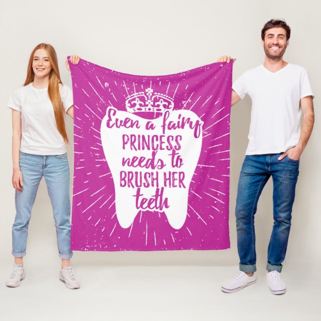 Sogar feenhafte Zähne Prinzessin-Needs To Brush Fleecedecke (Beispiel)