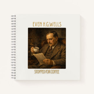 Sogar H.G. Wells machte zum Kaffeetrinken halt Not Notizbuch