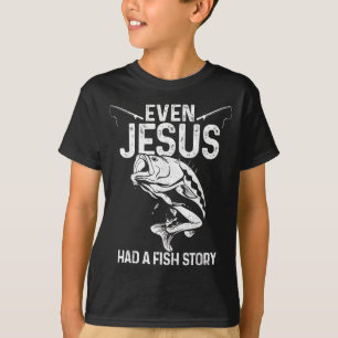 Sogar Jesus hatte eine Fischgeschichte Lustiger An T-Shirt