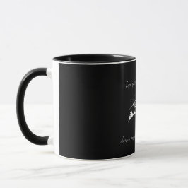 Sogar leise Schritte – Minimalistischer zweisprach Tasse