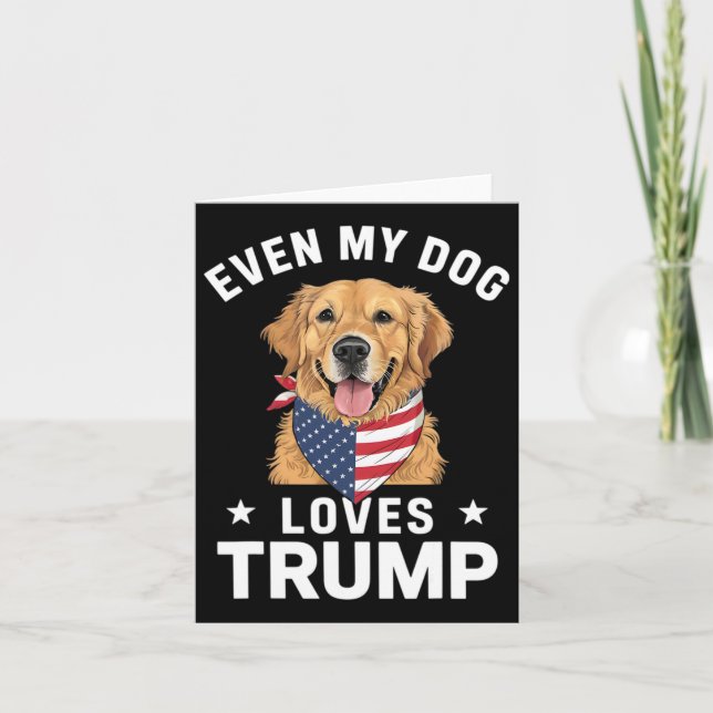 Sogar mein Hund Lieben Trump US Flag Bandana Karte (Vorderseite)
