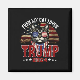 Sogar meine Katze liebt Trump 2024 USA Amerikanisc Magnet