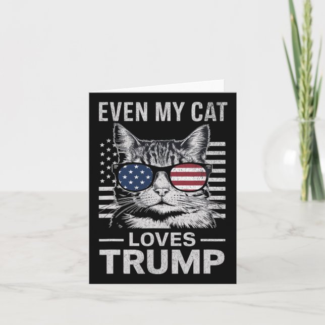 Sogar meine KatzenLieben Trump verschlingt die US- Karte (Vorderseite)