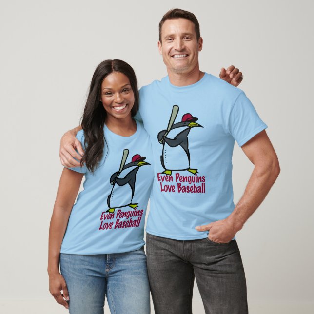 Sogar Pinguine Liebe Baseball T-Shirt (Unisex)