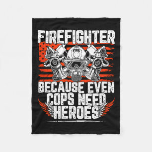 Sogar Polizisten brauchen Helden Feuerwehrmann Ges Fleecedecke