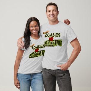 Sogar Zombies Liebe Chocolate Tee Shirts