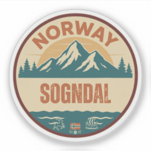 Sogndal, Norwegen Norway Aufkleber