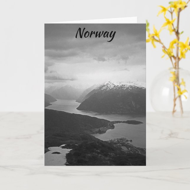 Sognefjord, Norwegen Karte (Gelbe Blume)