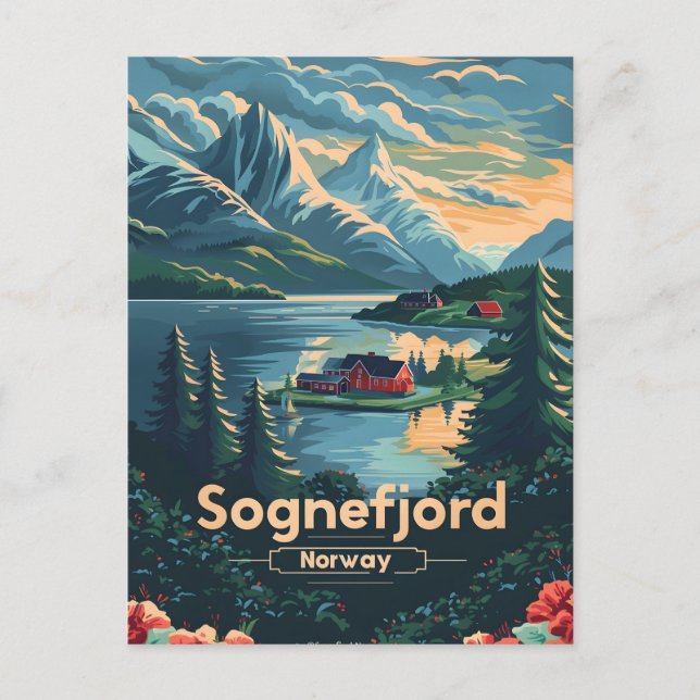 Sognefjord Norwegen Postkarte (Vorderseite)