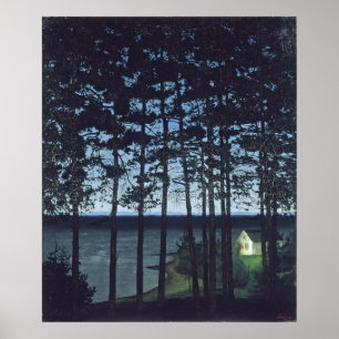 Sohlberg Fishermans Cottage Landscape Painting Poster