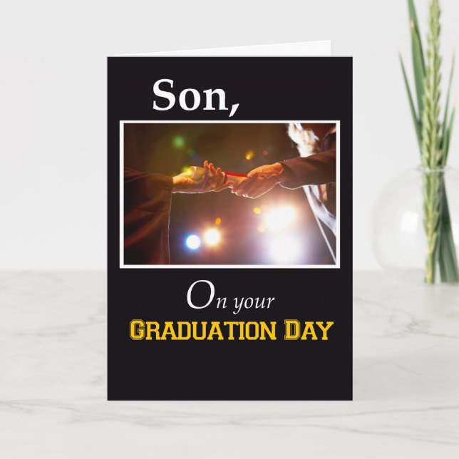 Sohn, Abschluss Day Diploma Karte (Vorderseite)