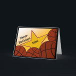 Sohn - alles- Gute zum Karte<br><div class="desc">Spaßkarte,  zum Ihrem Basketball des liebevollen Sohns ein alles Gute zum Geburtstag zu wünschen. Fügen Sie ein Bild Ihres Sohns Gang des tragenden der sein Lieblingsbasketballteams dem Innere der Karte für eine spezielle ExtraTouch hinzu.</div>
