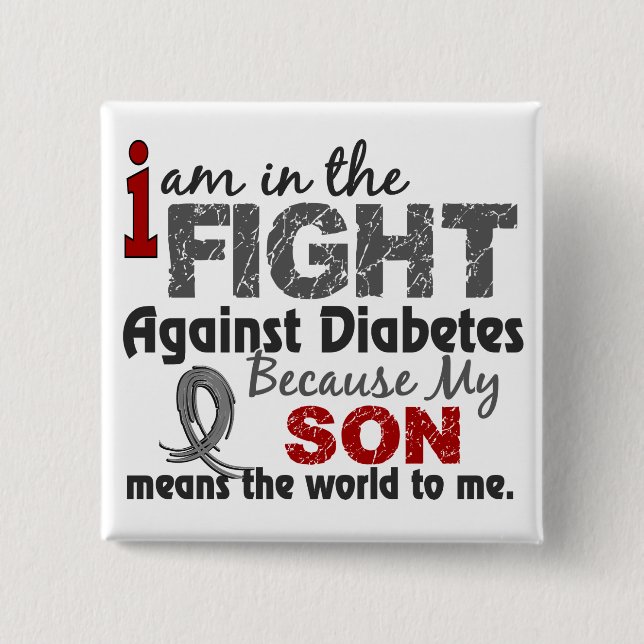 Sohn bedeutet Welt zu mir Diabetes Button (Vorderseite)
